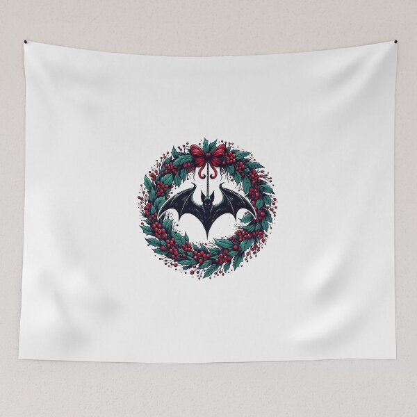 Item preview, Bat Christmas Wreath designed and sold by OutbreakDesigns.