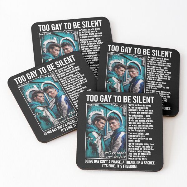Item preview, Too Gay To Be Silent - ArticleStyle Gay MLM Design designed and sold by outandworn.