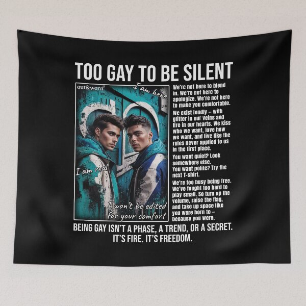 Item preview, Too Gay To Be Silent - ArticleStyle Gay MLM Design designed and sold by outandworn.