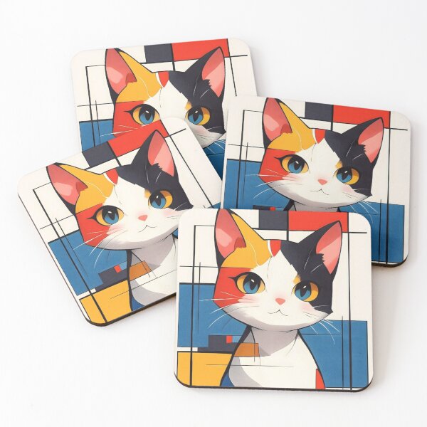Item preview, Geometric Cat Wall Art  designed and sold by GraphicMondaze.