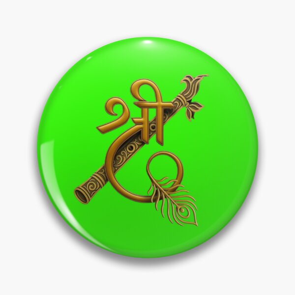 Item preview, Shree Krishna Golden Symbol – Divine Hindu Art  designed and sold by BlueHillsJanot.