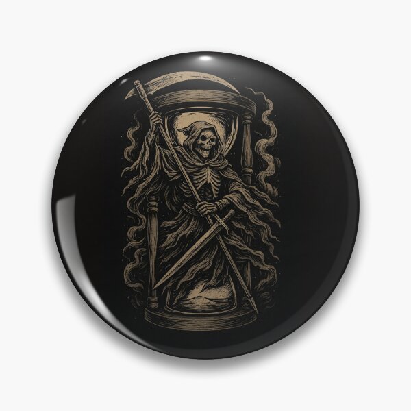 Item preview, Reloj de arena de la Parca: Ilustración de guerrero mítico oscuro designed and sold by TrendBoost.