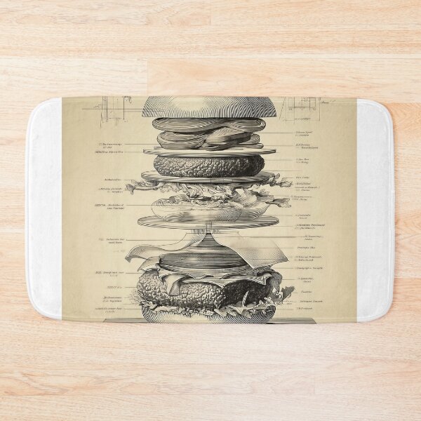 Item preview, Antique Burger Blueprint designed and sold by lautir.