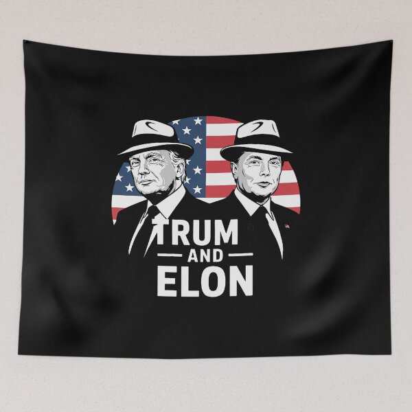 Item preview, Trump And Elon 2024 Presidential Election American Flag  designed and sold by GamtosMintys.