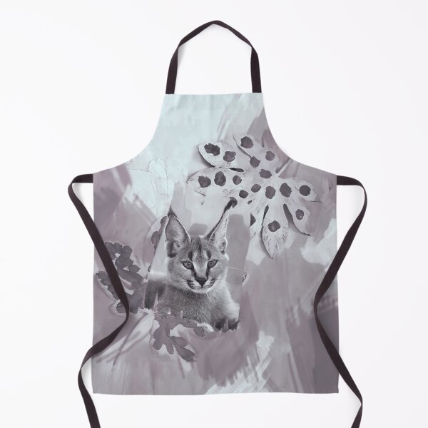 Item preview, CARACAL IN LEAVES IN SHADES OF DUSTY MAUVE, TAUPE AND GREY designed and sold by Most1234.