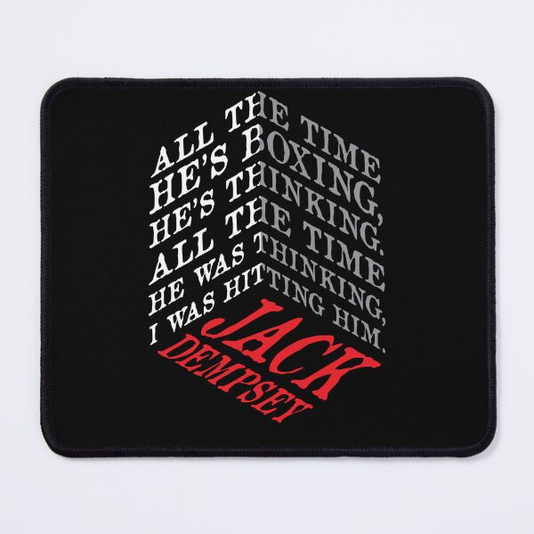 Item preview, Jack Dempsey Quote – Dimensional Typography Boxing Mindset Design designed and sold by simpledarkwavewisdom.