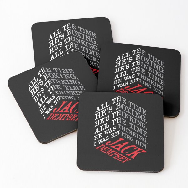 Item preview, Jack Dempsey Quote – Dimensional Typography Boxing Mindset Design designed and sold by simpledarkwavewisdom.