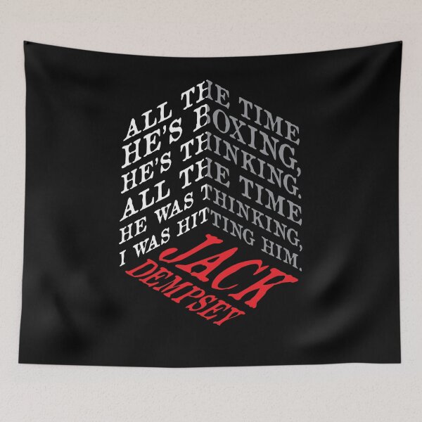 Item preview, Jack Dempsey Quote – Dimensional Typography Boxing Mindset Design designed and sold by simpledarkwavewisdom.