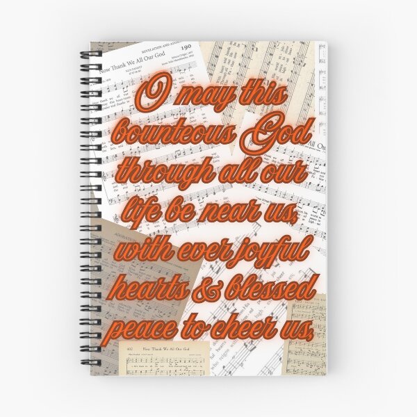 Item preview, Now Thank We All our God vintage hymn prayer designed and sold by stella literarium.