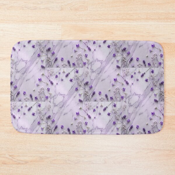 Item preview, Floral Flat Lay on Veined Purple Marble designed and sold by akshaysury.