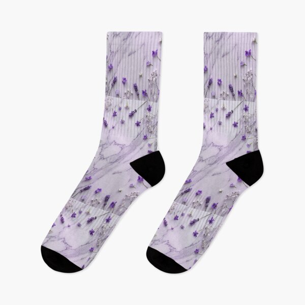 Item preview, Floral Flat Lay on Veined Purple Marble designed and sold by akshaysury.
