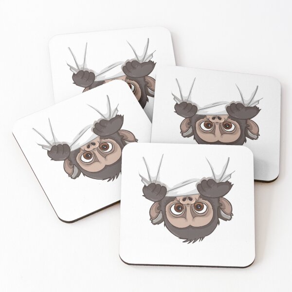 Item preview, Funny Animal – Monkey Cartoon Breaking Through Fabric Illusion designed and sold by Lunaria Arts.