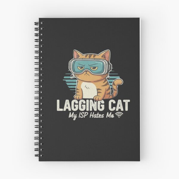 Item preview, Lagging Cat – My ISP Hates Me | Funny Internet Cat Meme Design designed and sold by Wonder Pixel Studio.
