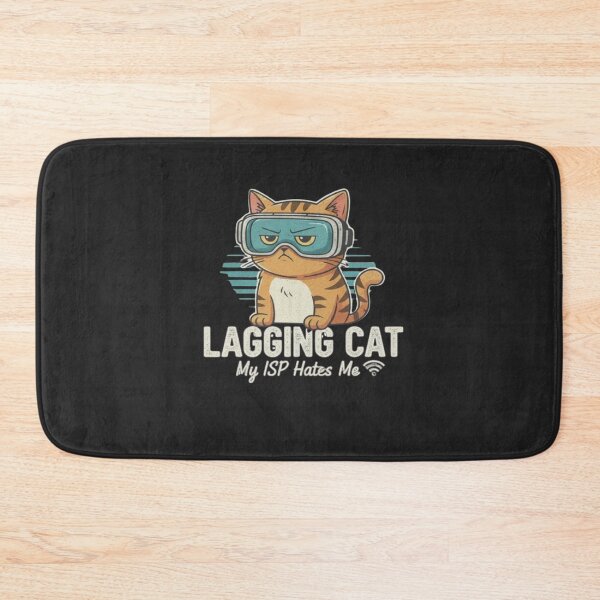 Item preview, Lagging Cat – My ISP Hates Me | Funny Internet Cat Meme Design designed and sold by Wonder Pixel Studio.
