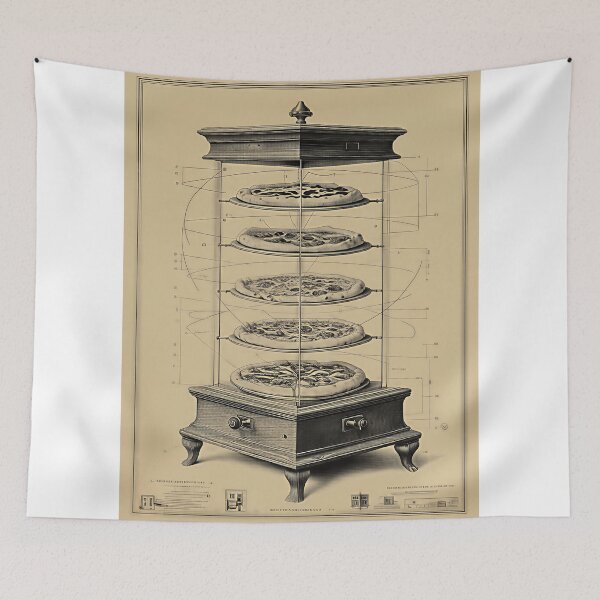 Item preview, Vintage Pizza Storage Device Illustration designed and sold by lautir.
