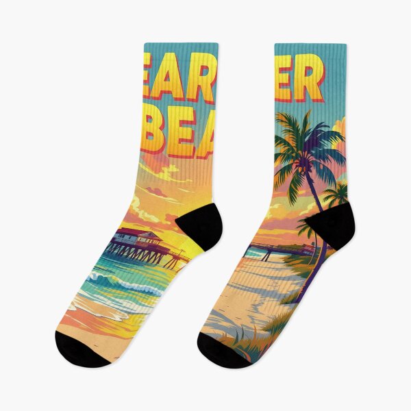 Item preview, Clearwater Beach, Florida, USA: Vintage-Style Painterly Travel Poster designed and sold by LSVart.