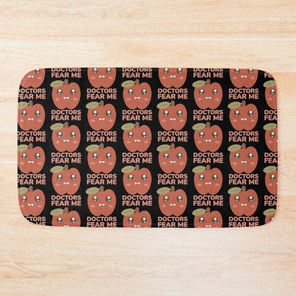 Item preview, Doctors Fear Me - Funny Cute Retro Kawaii Apple Fruit Quote designed and sold by Shape Snip Studio.