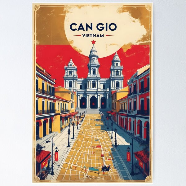 Item preview, Can Gio Vietnam 1950s Retro Poster Tourism designed and sold by TravelersGems.