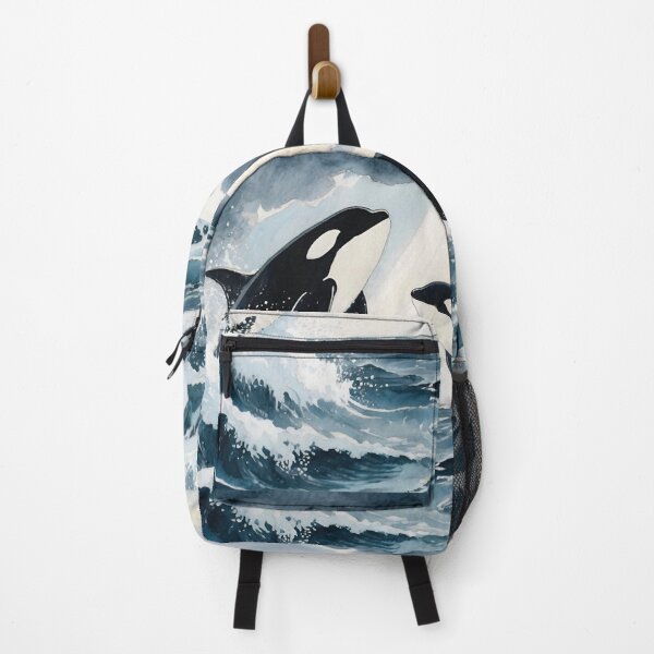Item preview, Two orcas jump in the sea designed and sold by Mauswohn.