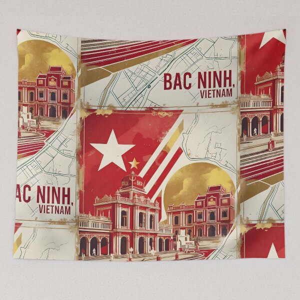 Item preview, Bac Ninh Vietnam 1950s Retro Poster Tourism designed and sold by TravelersGems.
