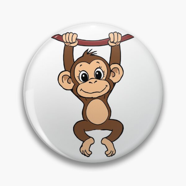 Item preview, Funny Animal – Hanging Monkey Cartoon Holding On Design designed and sold by Lunaria Arts.