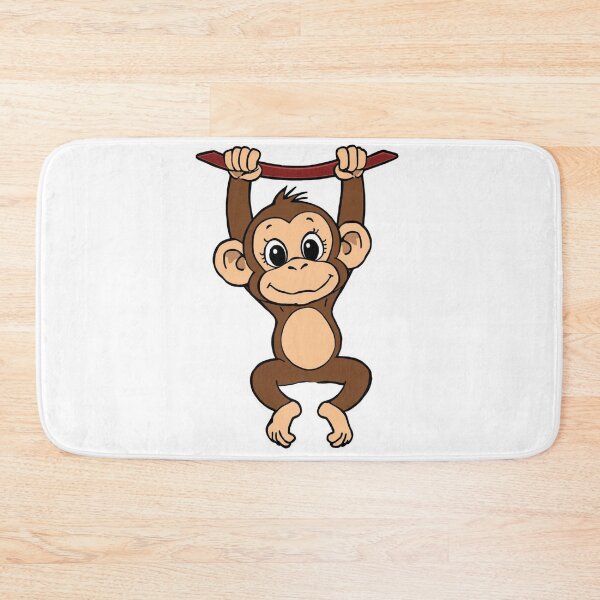Item preview, Funny Animal – Hanging Monkey Cartoon Holding On Design designed and sold by Lunaria Arts.