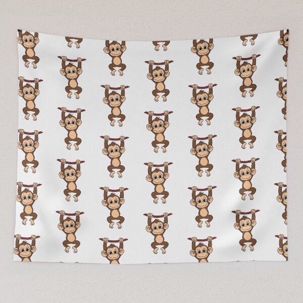 Item preview, Funny Animal – Hanging Monkey Cartoon Holding On Design designed and sold by Lunaria Arts.