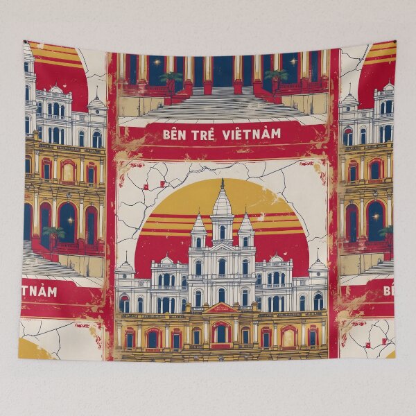 Item preview, Ben Tre Vietnam 1950s Retro Poster Tourism designed and sold by TravelersGems.
