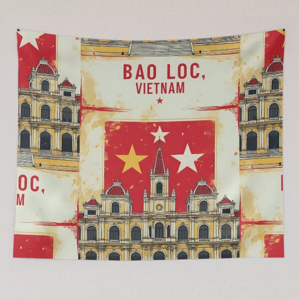 Item preview, Bao Loc Vietnam 1950s Retro Poster Tourism designed and sold by TravelersGems.