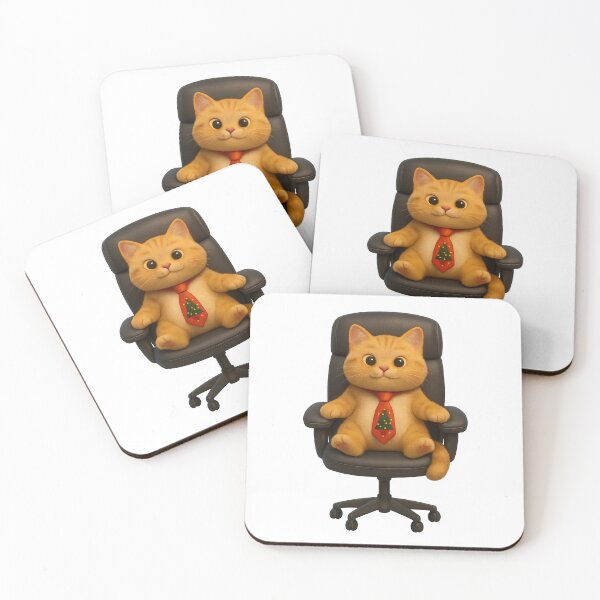 Item preview, Cute Cat Boss CEO In Office Chair | Kawaii Funny Office Humor Gift Art designed and sold by Moons Studio.