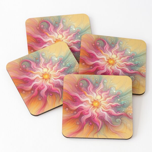 Item preview, Vibrant Sun In Swirls Of Pink Orange And Yellow designed and sold by IZiets.