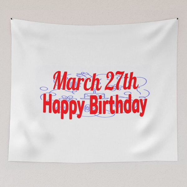 Item preview, March 27th, Happy birthday  designed and sold by Sujinthaiart.