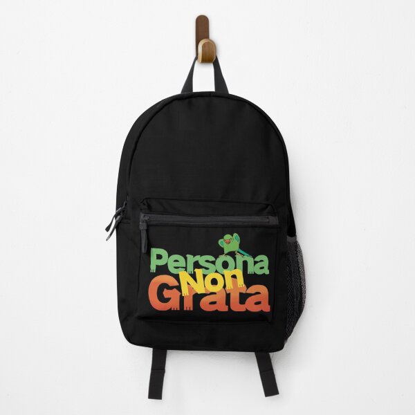 Item preview, Persona non grata lettering with Green ring neck parakeet bird designed and sold by tayaan.