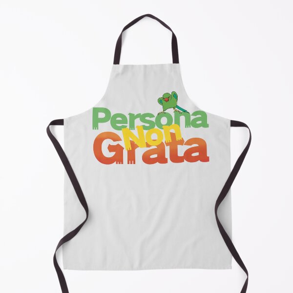 Item preview, Persona non grata lettering with Green ring neck parakeet bird designed and sold by tayaan.