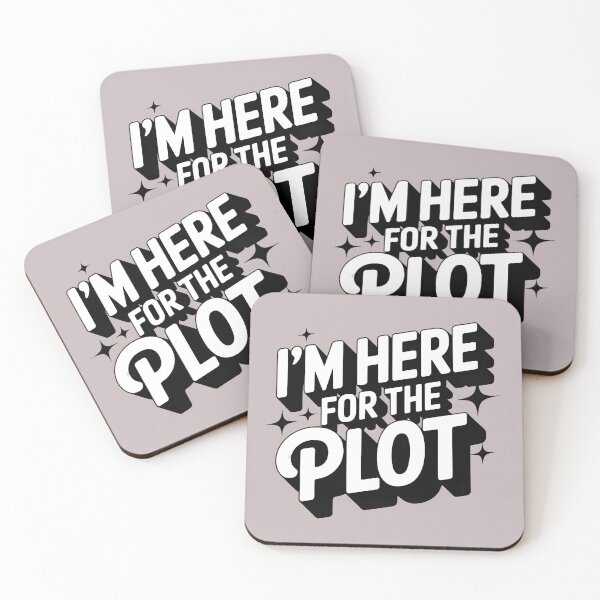 Item preview, Here for the Plot Typography – Minimalist Funny Quote Design designed and sold by SoftyDesigns.