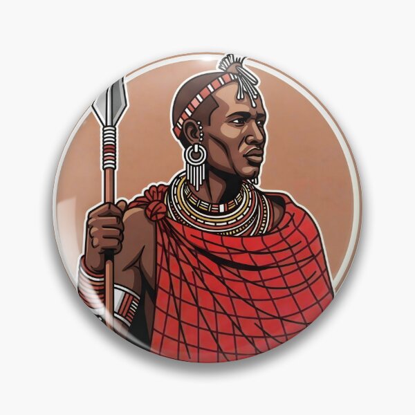 Item preview, Maasai Warrior – Traditional Kenya & Tanzania African Design designed and sold by MarshDesignHub.