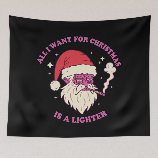 Item preview, High Santa All I Want For Christmas Is a Lighter designed and sold by Gkinoki.