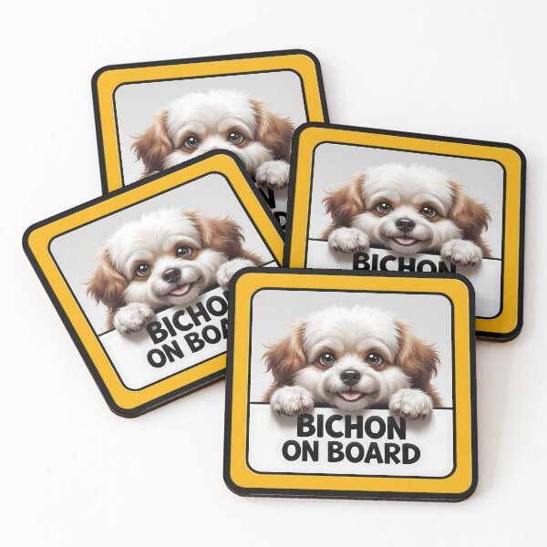 Item preview, Bichon On Board - Cute Bichon Frise Dog Car Sign designed and sold by SolaoLab.