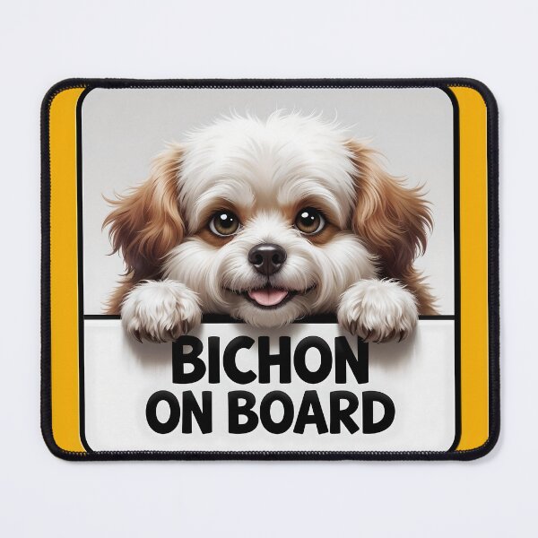 Item preview, Bichon On Board - Cute Bichon Frise Dog Car Sign designed and sold by SolaoLab.