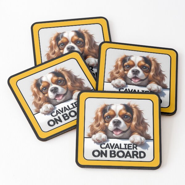 Item preview, Cavalier On Board - Cute Cavalier King Charles Spaniel Dog Car Sign designed and sold by SolaoLab.