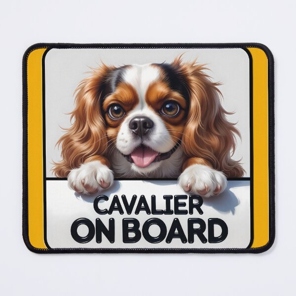 Item preview, Cavalier On Board - Cute Cavalier King Charles Spaniel Dog Car Sign designed and sold by SolaoLab.