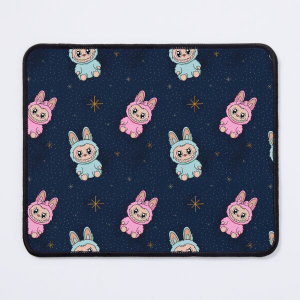 Item preview, Rose and blue labubu seamless pattern designed and sold by jancajiravova.