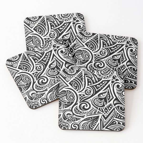 Item preview, Bold Maori Tribal Pattern with Intricate Cultural Aotearoa Motifs designed and sold by BestDetailer.