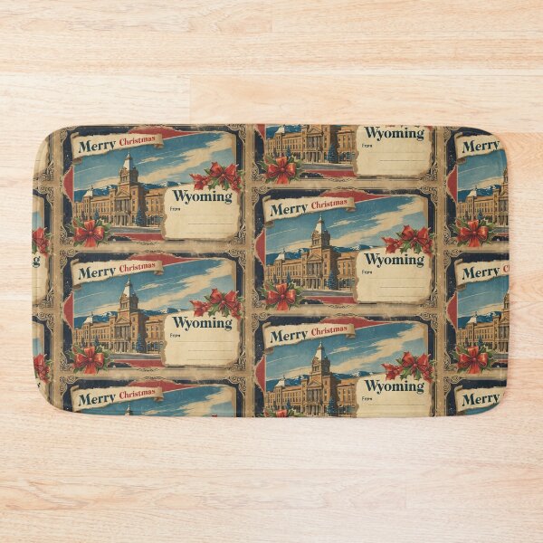 Item preview, Merry Christmas From Wyoming USA Postcard Greetings Retro Travel Vintage 2 designed and sold by TravelPostcardGems.