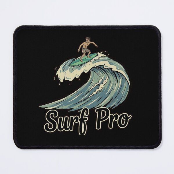 Item preview, Surf Pro - Retro Big Wave Surfer Illustration designed and sold by Elderlight Studio - L. Vlashev.