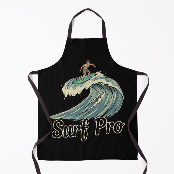 Item preview, Surf Pro - Retro Big Wave Surfer Illustration designed and sold by Elderlight Studio - L. Vlashev.