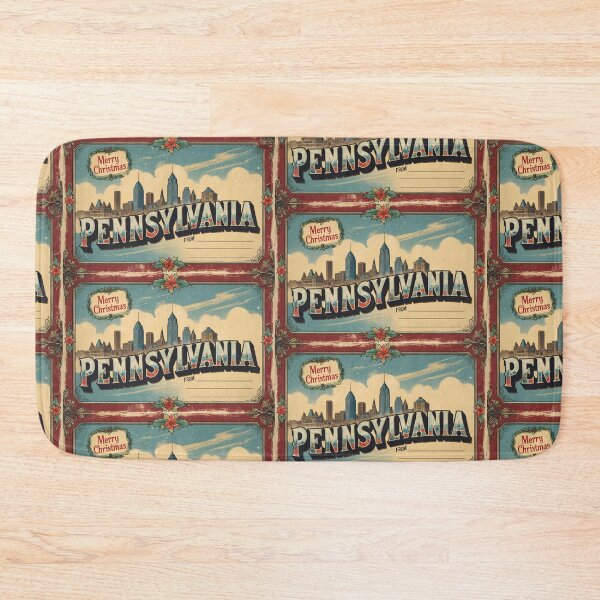 Item preview, Merry Christmas From Pennsylvania USA Postcard Greetings Retro Travel Vintage designed and sold by TravelPostcardGems.