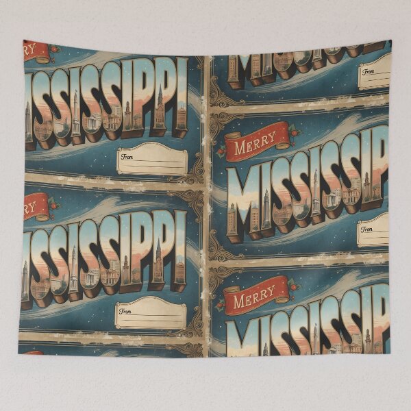 Item preview, Merry Christmas From Mississippi USA Postcard Greetings Retro Travel Vintage designed and sold by TravelPostcardGems.