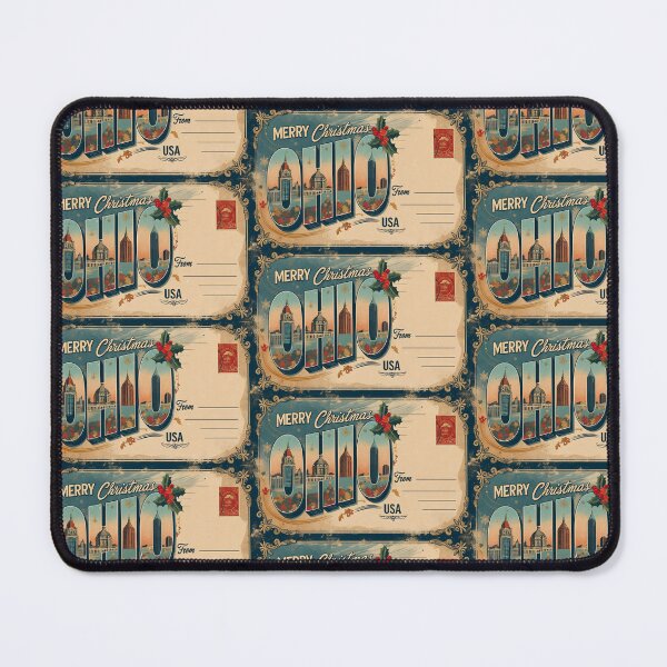 Item preview, Merry Christmas From Ohio USA Postcard Greetings Retro Travel Vintage designed and sold by TravelPostcardGems.