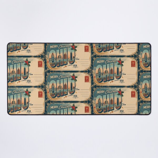 Item preview, Merry Christmas From Ohio USA Postcard Greetings Retro Travel Vintage designed and sold by TravelPostcardGems.